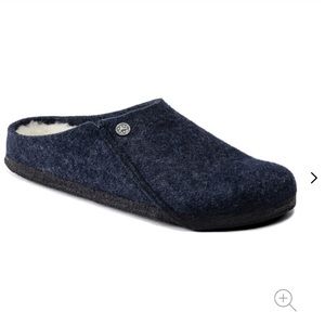 BIRKENSTOCK Dark Blue Zermatt Shearling Wool Felt Slipper RIGHT SHOE ONLY Sz 44
